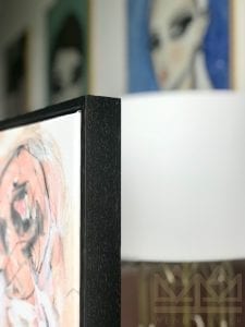 black wooden frame for canvas print