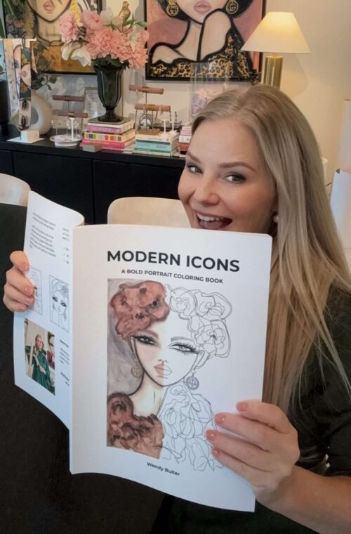 Modern Icons - A Bold Portrait Coloring Book by Wendy Buiter